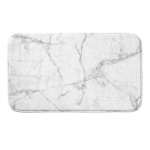 Valge/hall tekstiilist vannitoamatt 45x75 cm Marbre - douceur d'int&eacute;rieur