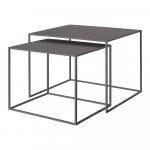Tumehallid metallist diivanilauad komplektis 2 tk 50x60 cm Fera - Blomus