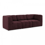 Burgundiapunane sametist diivan 255 cm Aloha - Makamii