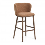 Terrakota v&auml;rvi polsterdatud baaritool (istme k&otilde;rgus 75 cm) Ciselia - Kave Home