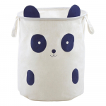 Valgest riidest laste m&auml;nguasjakorv &oslash; 38x48 cm Mimo Panda Face - Premier Housewares