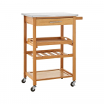 Bambusest serveerimislaud ratastel 41x58 cm Harlow - Premier Housewares