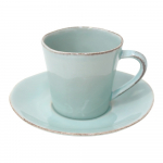 T&uuml;rkiissinine keraamiline tass koos taldrikuga Esme, 190 ml Nova - Costa Nova