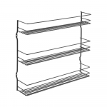 Seinale kinnitatav roostevabast terasest maitseainete riiul Pepito - Metaltex