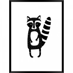 Laste plakat , 40 x 30 cm Modernpik Racoon - Styler