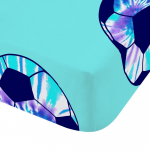 T&uuml;rkiissinine laste voodilina kaheinimesevoodile 135x190 cm Tie Dye Football - Catherine Lansfield