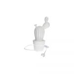 B&iacute;l&aacute; porcel&aacute;nov&aacute; lampa ve tvaru kaktusu Brandani Cactus