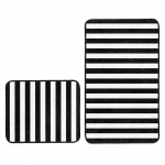 Valged-mustad vannitoamatid 2tk komplektis 60x100 cm &ndash; Mila Home