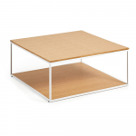 Tammeplaadiga kohvilaud 80x80 cm Yona - Kave Home