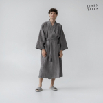 Tumehall hommikumantel suurus S/M Honeycomb - Linen Tales