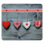 Karastatud klaasist seinakate pliidi &auml;&auml;rde 50x56 cm Hearts - Wenko