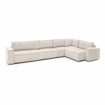 Kreem velvetist nurgadiivan, parem nurk Nihad modular - Bobochic Paris