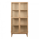 Tammepuust vitriinkapp 190x90 cm Elba - Unique Furniture
