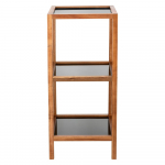 Klaasist vannitoariiul must-puiduv&auml;rvi 36x79 cm Fondi - Wenko