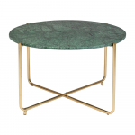 Roheline-kuldne &uuml;mmargune marmorist plaadiga diivanilaud &oslash; 70 cm Timpa - White Label