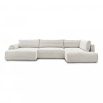 Kreem velvetist nurgadiivanvoodi (vasak nurk/U) Lucien - Bobochic Paris