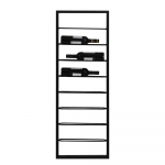 Must metallist seinale paigaldatav veiniriiul 42x120x6 cm Macaben - Light & Living