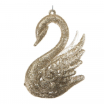 Plastist j&otilde;ulukaunistus 10 cm Swan &ndash; Dakls