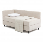 Beež polsterdatud &uuml;heinimesevoodi koos panipaiga ja madratsiga 90x200cm Avela - Bonami Selection