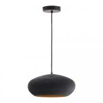 Must rippvalgusti metallist varjuga &oslash; 30 cm Inda - Kave Home