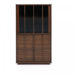Pruun p&auml;hklipuidu spoonist vitriinkapp 100x170x40 cm Onix - Kave Home