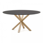 &Uuml;mmargune s&ouml;&ouml;gilaud klaasist pealispinnaga &oslash; 150 cm Argo - Kave Home