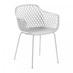 Valge metallist aiatool Quinn - Kave Home