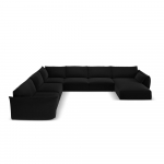 Must sametist nurgadiivan (vasak nurk/U-kujuline) Vanda - Mazzini Sofas