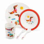 Laste &otilde;htus&ouml;&ouml;gikomplekt, 5-osaline Sunny Sausage Dog - Rex London