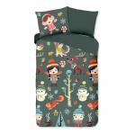 Tumeroheline puuvillane laste pikendatud voodipesu &uuml;heinimesevoodile 140x220 cm Fun - Good Morning