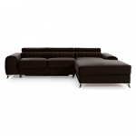 Tumepruun sametist lahtik&auml;iv/sahtliga nurgadiivan (parem nurk/lamamisosaga) Grayson &ndash; ELTAP