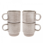 Helepruunid keraamilised tassid 4 tk komplektis 290 ml - Dakls