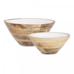 Valged puidust kausid komplektis 2 tk &oslash; 30,5 cm Knossos - Yes Everyday