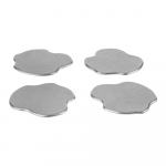 4 h&otilde;bedast metallist joogialust komplektis Plama - noo.ma