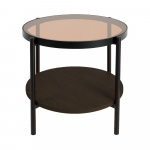 &Uuml;mmargune abilaud klaasist pealispinnaga &oslash; 48 cm Hassel - Unique Furniture