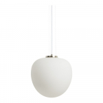Valge ripplamp klaasist varjuga, &oslash; 25 cm Ardali - Kave Home