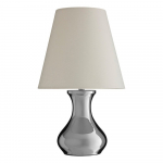 Kreemikas/h&otilde;bedane metallist laualamp tekstiilist varjuga (k&otilde;rgus 36 cm) Nell - Premier Housewares