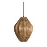 Pruun ripplamp tekstiilist varjuga, &oslash; 12 cm Verita - Light & Living