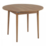 &Uuml;mmargune pikendatav s&ouml;&ouml;gilaud tammepuust dekooriga lisapealse pealispinnaga, &oslash; 100 cm Viona - Kalune Design