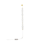 Valge/kuldne metallist LED-seinavalgusti, h&auml;mardatav Perla - Nova Luce
