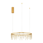 Alumiiniumist h&auml;mardatav LED-ripatslamp kuldses v&auml;rvitoonis, l&auml;bim&otilde;&otilde;duga 65 cm Stellar - Nova Luce