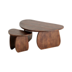 Tumepruun mangopuidust kohvilaud Mushroom - Ellos Home