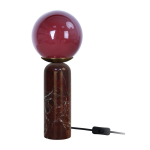 Burgundiapunane marmorist laualamp (k&otilde;rgus 38 cm) Lazio Sphere - Leitmotiv