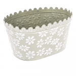 Roheline metallpott Daisy, k&otilde;rgus 14,5 cm - Dakls