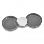 3 serveerimisn&otilde;u koos kandikuga , 38 x 16,5 cm. Yin&Yang - Villa Altachiara