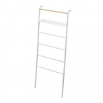 Valge riidehoidja koos riiuliga Redel Tower - YAMAZAKI