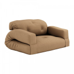 Pruun diivanvoodi 140 cm Hippo - Karup Design