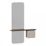 Valge-pruun koridorikomplekt tamme dekoratsiooniga One More Look - UMAGE