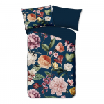 Tumesinine voodipesu &uuml;heinimesevoodile puuvillasatiin 140x200 cm - Descanso