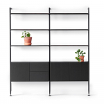 Must tammedekooriga raamaturiiul 98x210 cm Edge by Hammel - Hammel Furniture